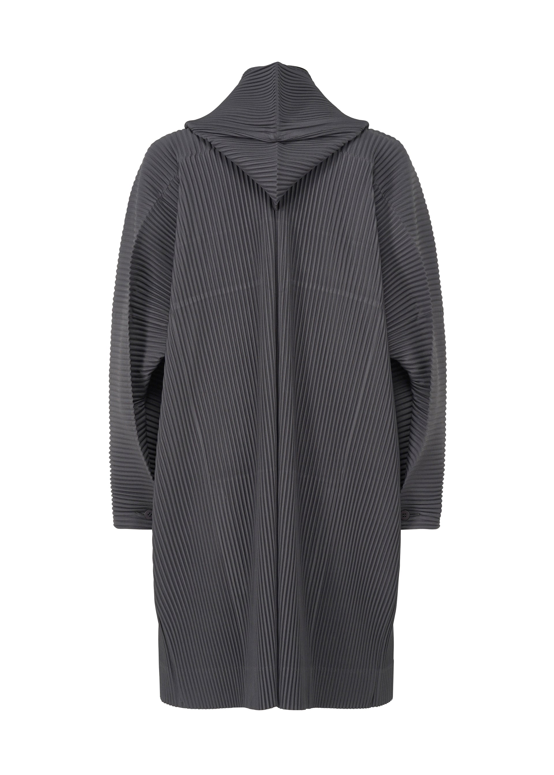 A detail shot of the HOMME PLISSÉ ISSEY MIYAKE MONTHLY COLORS DECEMBER clothing.