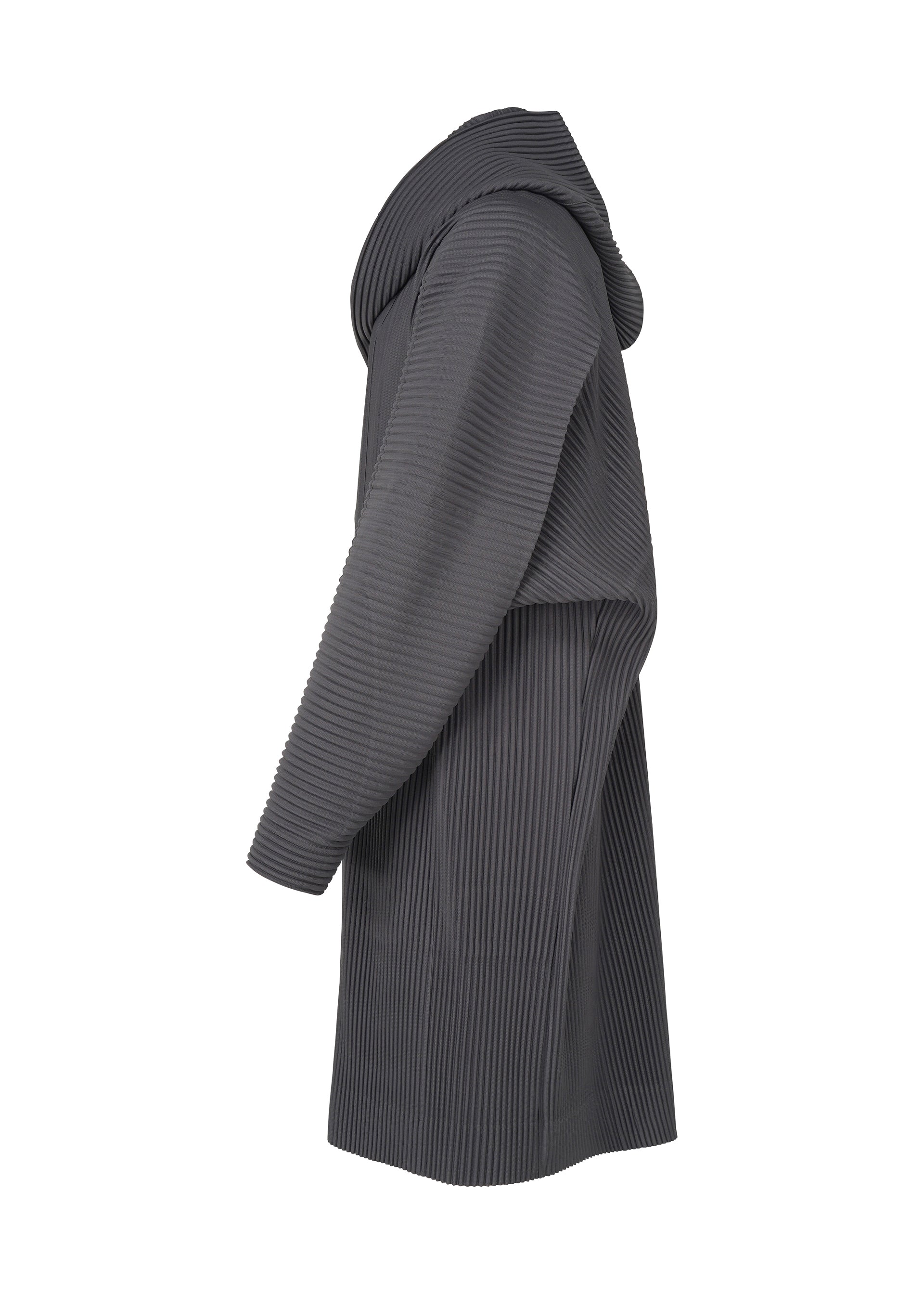 A detail shot of the HOMME PLISSÉ ISSEY MIYAKE MONTHLY COLORS DECEMBER clothing.