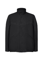 A product shot of the HOMME PLISSÉ ISSEY MIYAKE MONTHLY COLORS SEPTEMBER jacket in black (15).