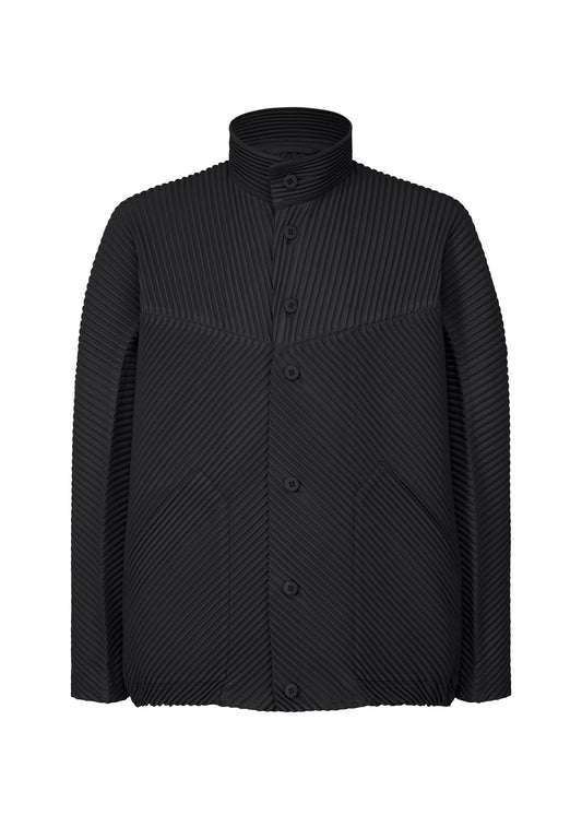 A product shot of the HOMME PLISSÉ ISSEY MIYAKE MONTHLY COLORS SEPTEMBER jacket in black (15).