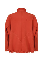 A detail shot of the HOMME PLISSÉ ISSEY MIYAKE MONTHLY COLORS SEPTEMBER jacket.