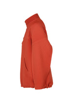 A detail shot of the HOMME PLISSÉ ISSEY MIYAKE MONTHLY COLORS SEPTEMBER jacket.