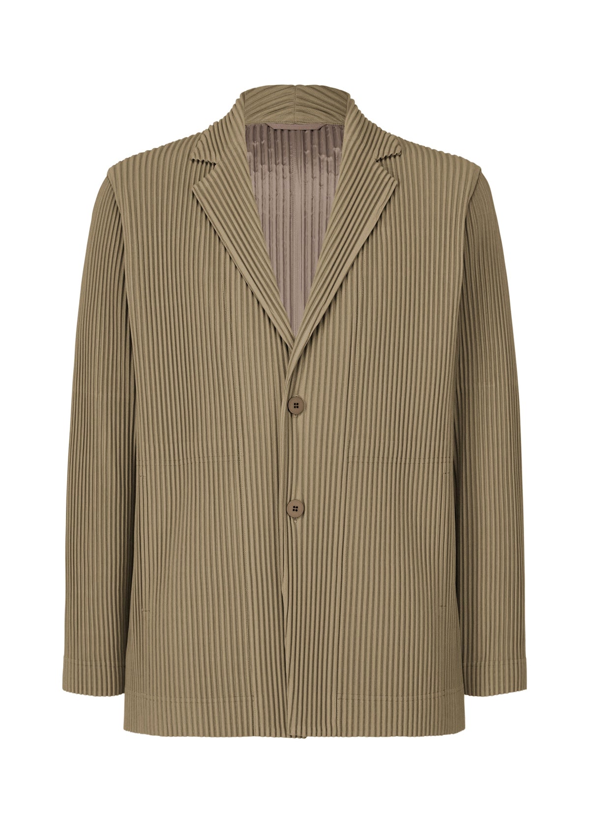 A product shot of the HOMME PLISSÉ ISSEY MIYAKE TAILORED PLEATS 1 jacket in riverside grey (16).