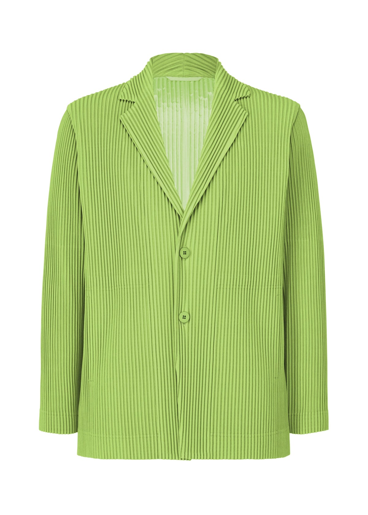 A product shot of the HOMME PLISSÉ ISSEY MIYAKE TAILORED PLEATS 1 jacket in quartz green (60).