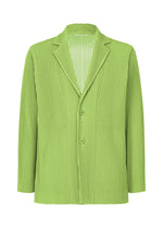 A product shot of the HOMME PLISSÉ ISSEY MIYAKE TAILORED PLEATS 1 jacket in quartz green (60).