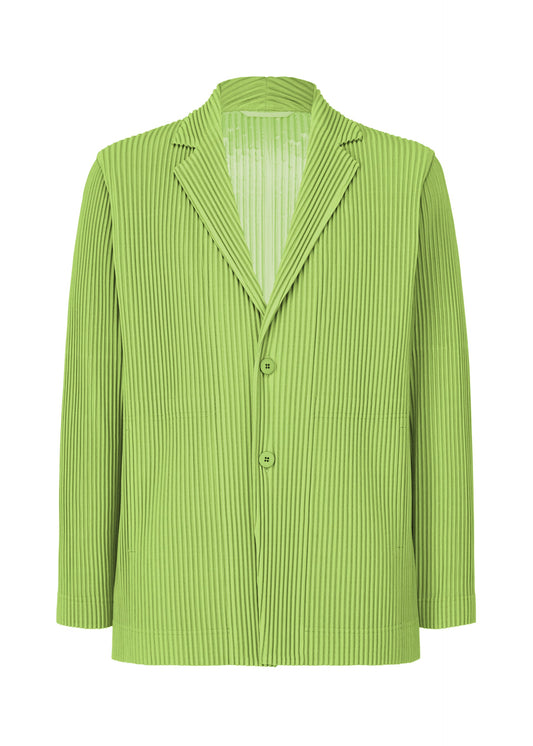 A product shot of the HOMME PLISSÉ ISSEY MIYAKE TAILORED PLEATS 1 jacket in quartz green (60).