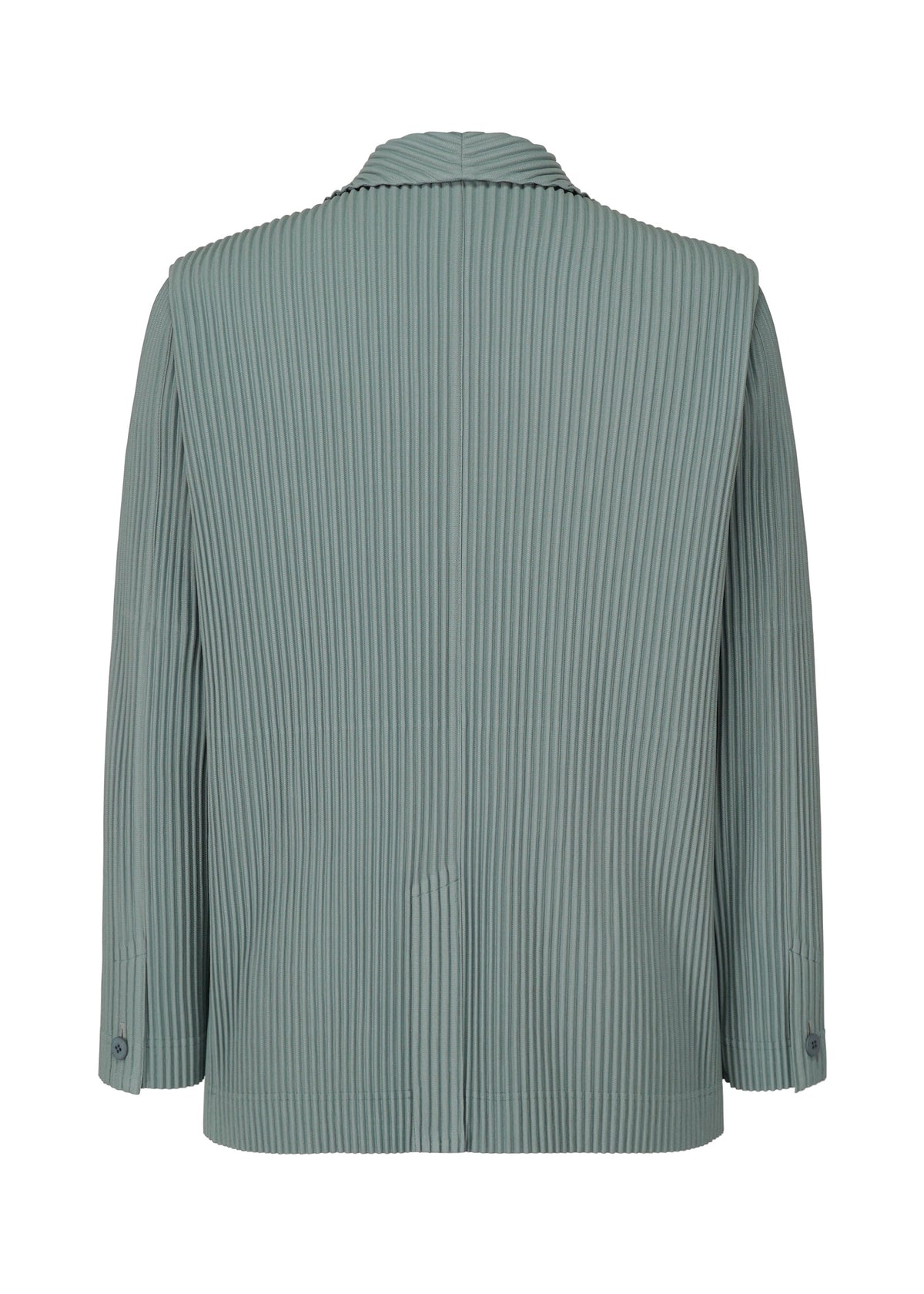 A detail shot of the HOMME PLISSÉ ISSEY MIYAKE TAILORED PLEATS 1 jacket.