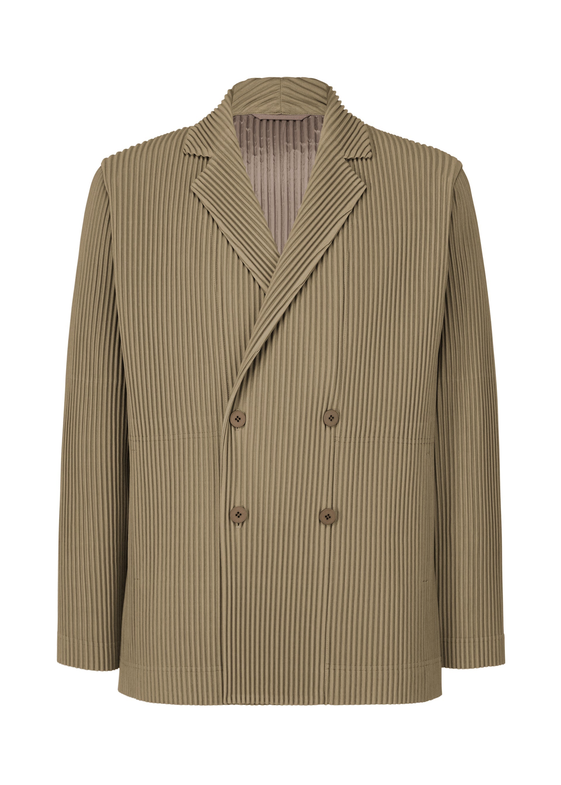 A product shot of the HOMME PLISSÉ ISSEY MIYAKE TAILORED PLEATS 1 jacket in riverside grey (16).