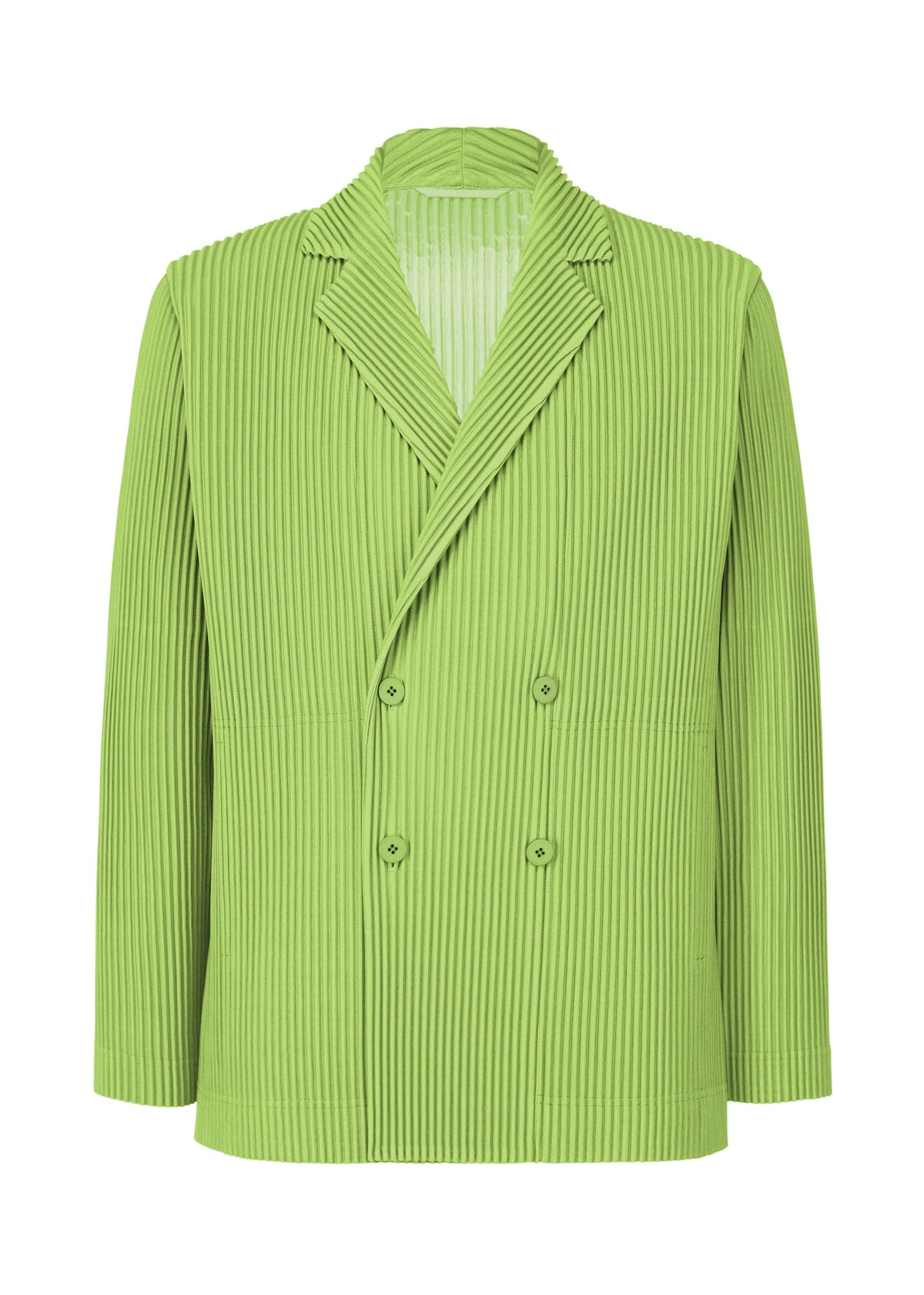 A product shot of the HOMME PLISSÉ ISSEY MIYAKE TAILORED PLEATS 1 jacket in quartz green (60).