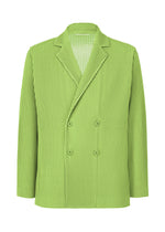 A product shot of the HOMME PLISSÉ ISSEY MIYAKE TAILORED PLEATS 1 jacket in quartz green (60).