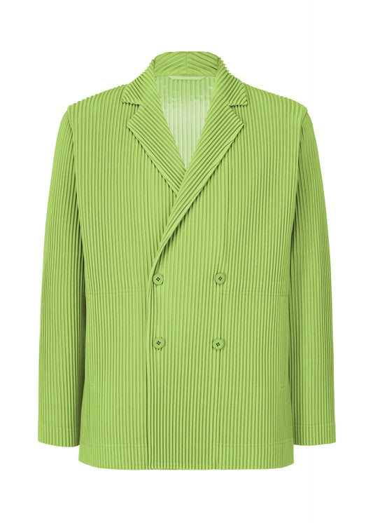 A product shot of the HOMME PLISSÉ ISSEY MIYAKE TAILORED PLEATS 1 jacket in quartz green (60).
