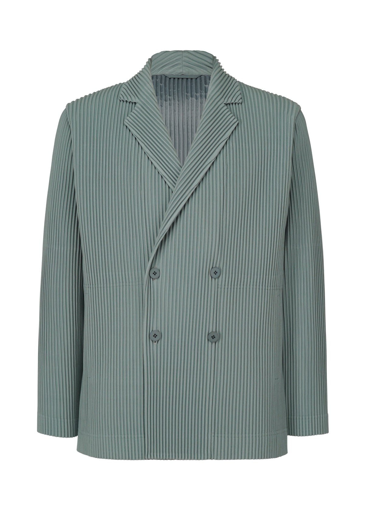 A product shot of the HOMME PLISSÉ ISSEY MIYAKE TAILORED PLEATS 1 jacket in slate blue (71).