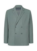 A product shot of the HOMME PLISSÉ ISSEY MIYAKE TAILORED PLEATS 1 jacket in slate blue (71).