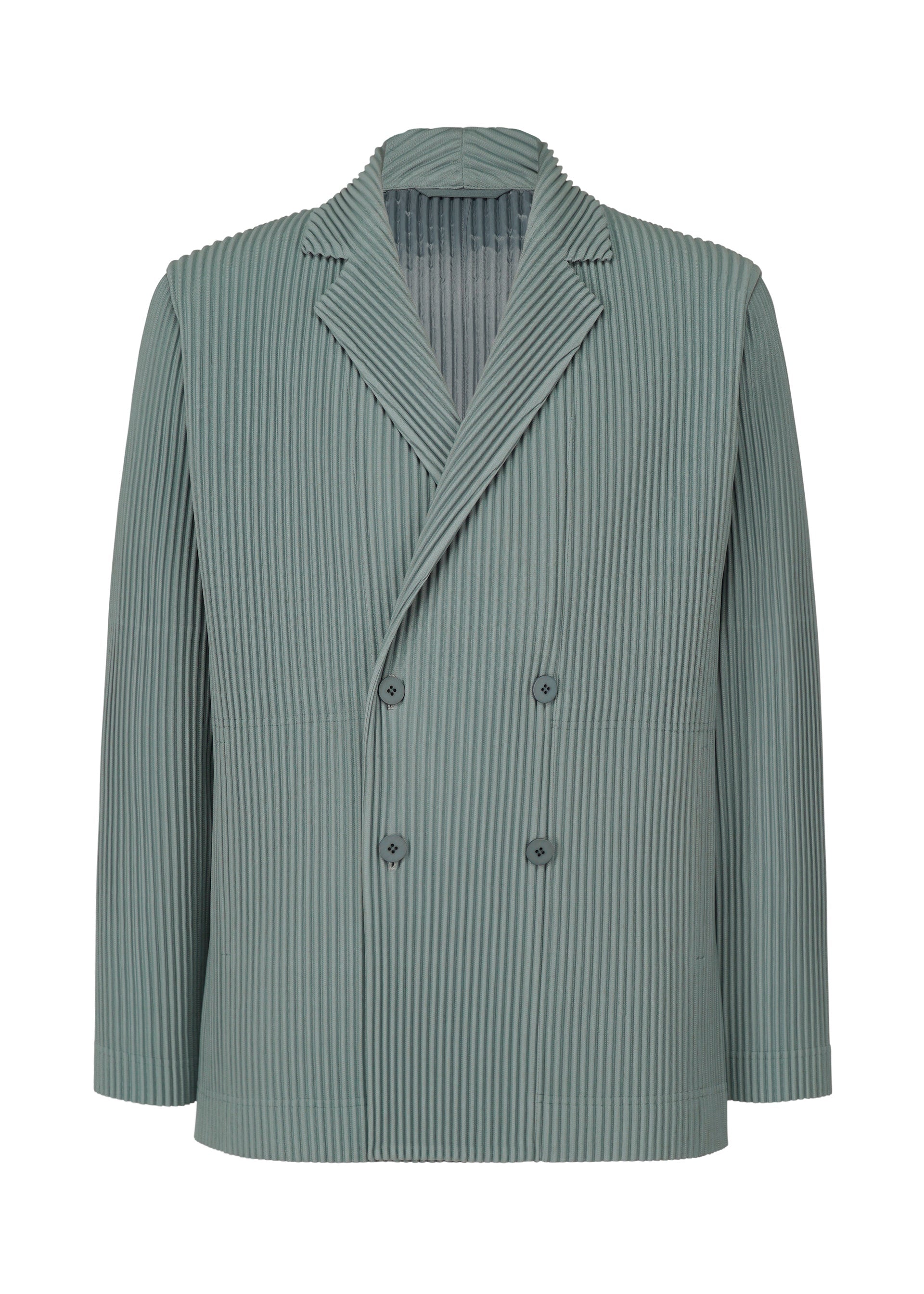 A product shot of the HOMME PLISSÉ ISSEY MIYAKE TAILORED PLEATS 1 jacket in slate blue (71).