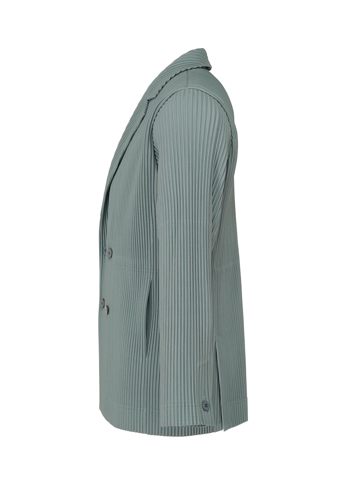 A detail shot of the HOMME PLISSÉ ISSEY MIYAKE TAILORED PLEATS 1 jacket.