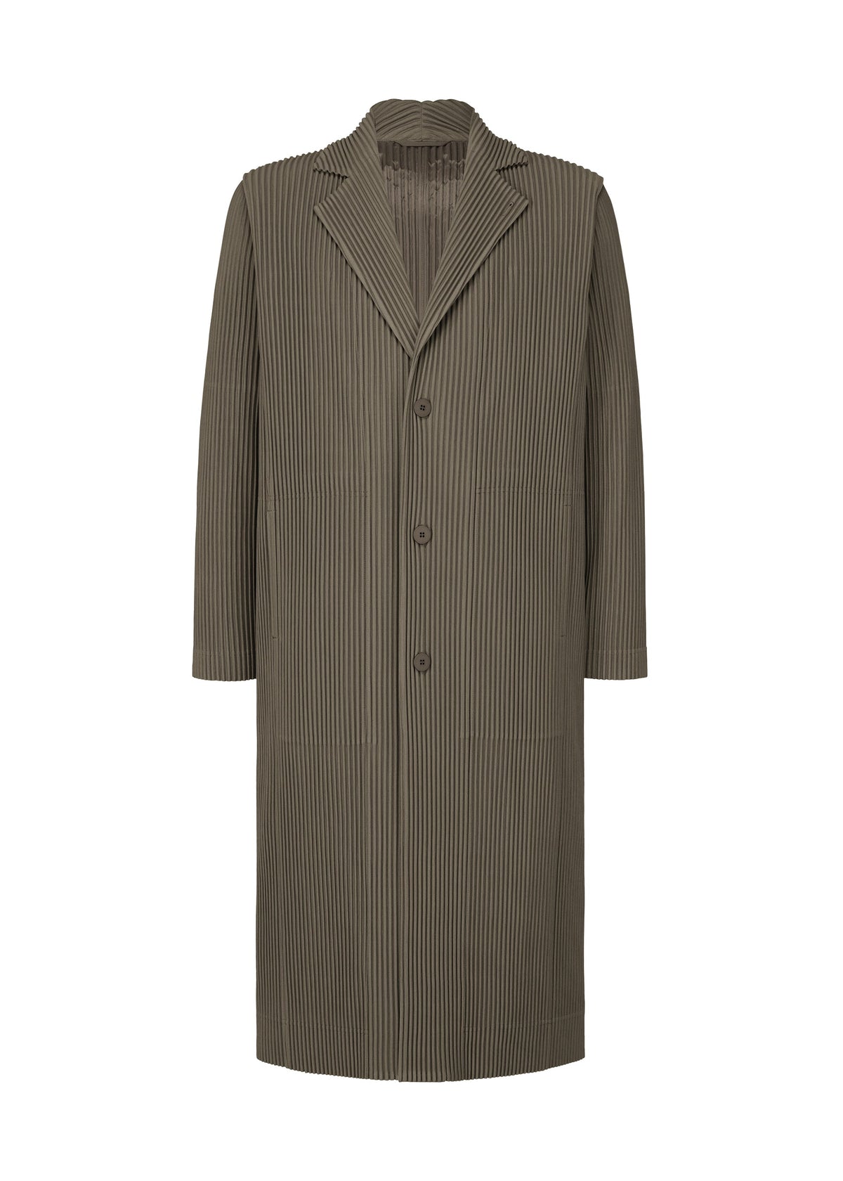 A product shot of the HOMME PLISSÉ ISSEY MIYAKE TAILORED PLEATS 2 clothing in mudstone grey (17).