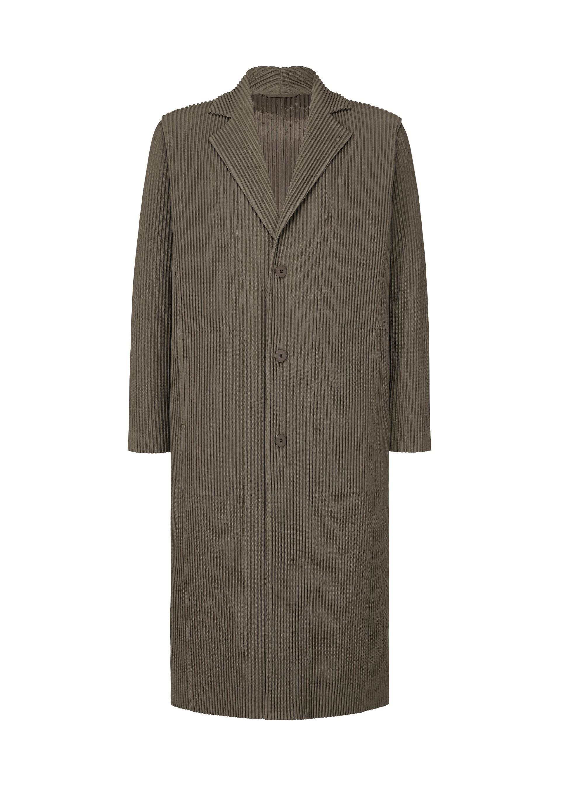 A product shot of the HOMME PLISSÉ ISSEY MIYAKE TAILORED PLEATS 2 clothing in mudstone grey (17).