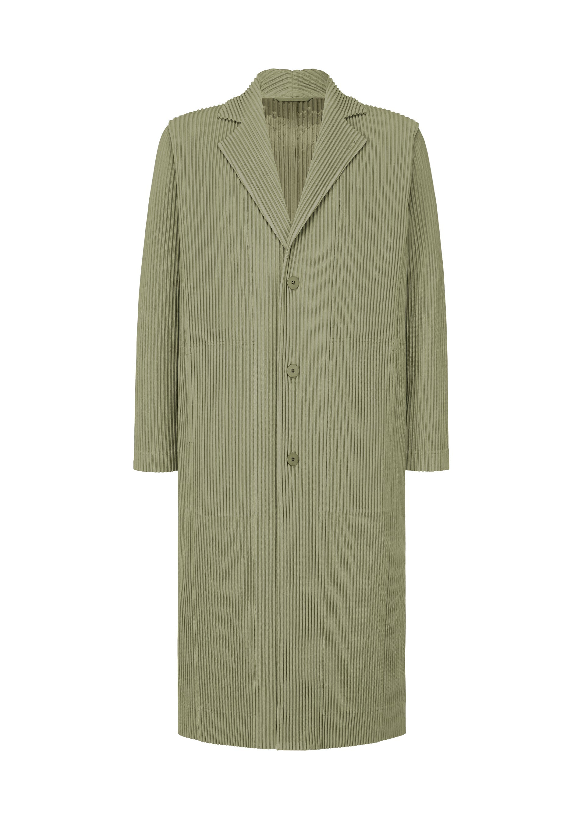 A product shot of the HOMME PLISSÉ ISSEY MIYAKE TAILORED PLEATS 2 clothing in mangan green (64).