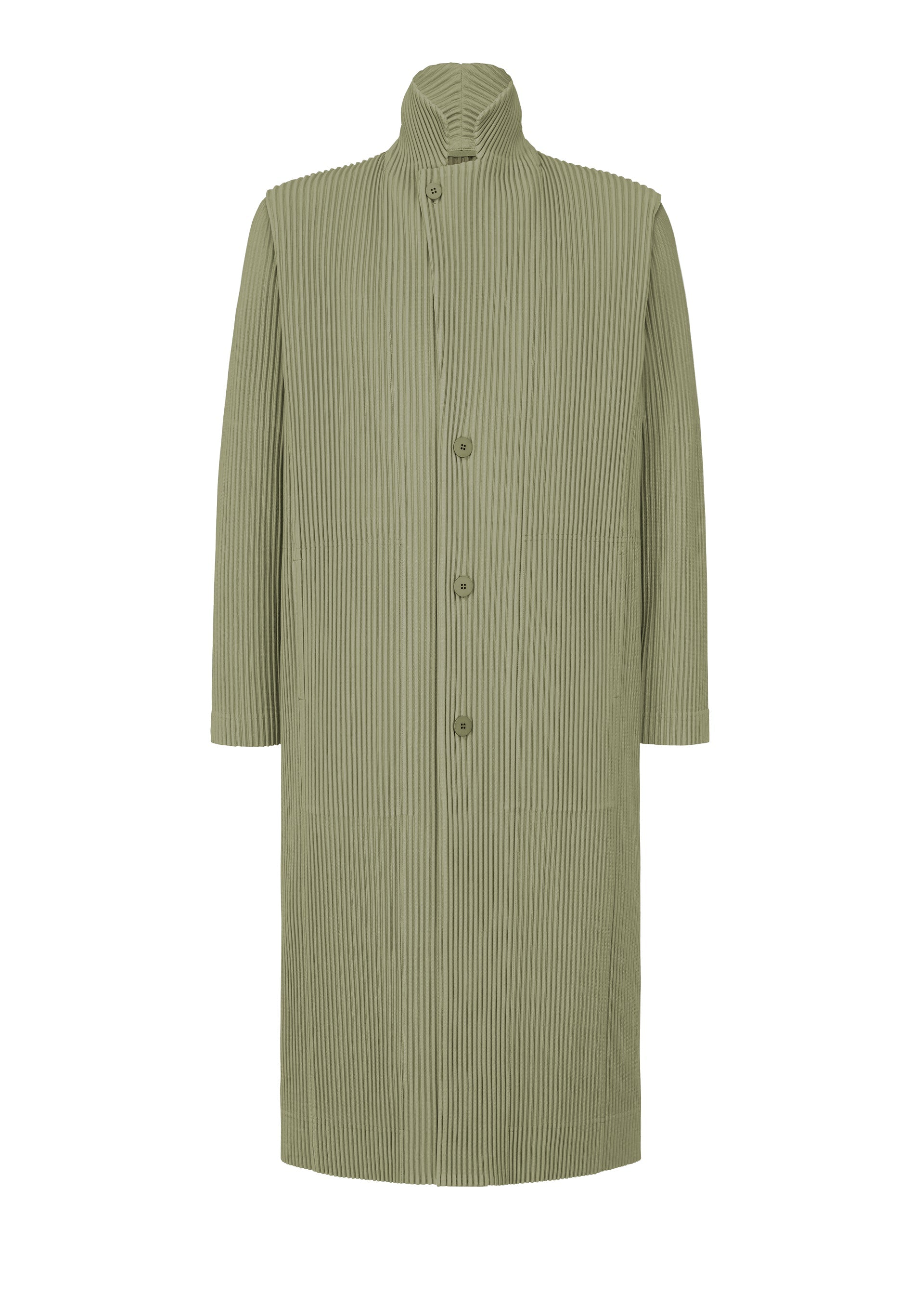 TAILORED PLEATS 2 Long Jacket Mangan Green – The official ISSEY