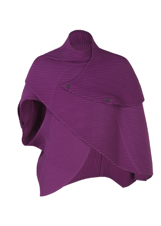 A product shot of the HOMME PLISSÉ ISSEY MIYAKE STONE CLOUD vest in amethyst purple (87).