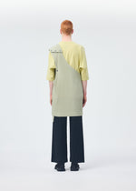 A model wears the HOMME PLISSÉ ISSEY MIYAKE STONE CLOUD vest.
