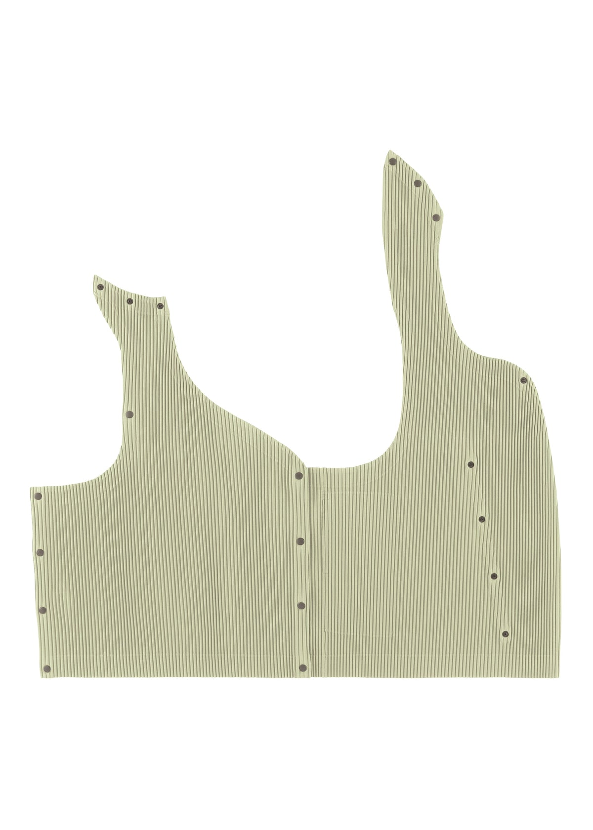 A detail shot of the HOMME PLISSÉ ISSEY MIYAKE STONE CLOUD vest.