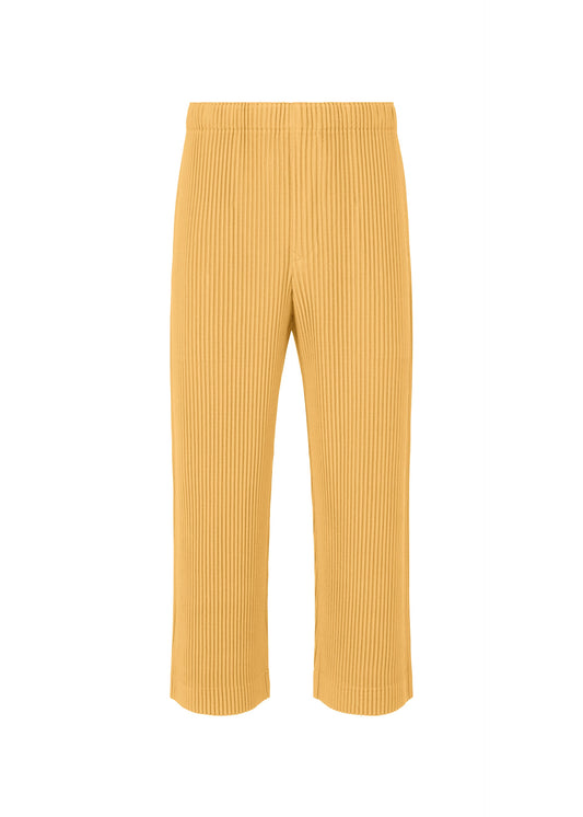 A product shot of the HOMME PLISSÉ ISSEY MIYAKE MONTHLY COLORS AUGUST trousers in dendrite beige (47).