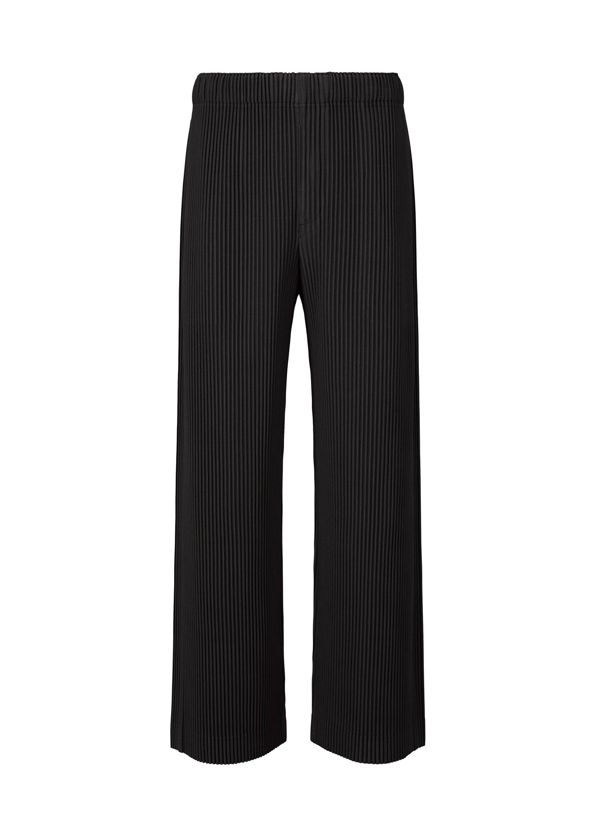 A product shot of the HOMME PLISSÉ ISSEY MIYAKE MONTHLY COLORS OCTOBER trousers in black (15).