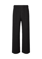 A product shot of the HOMME PLISSÉ ISSEY MIYAKE MONTHLY COLORS OCTOBER trousers in black (15).