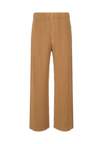 A product shot of the HOMME PLISSÉ ISSEY MIYAKE MONTHLY COLORS OCTOBER trousers in paesina brown (45).