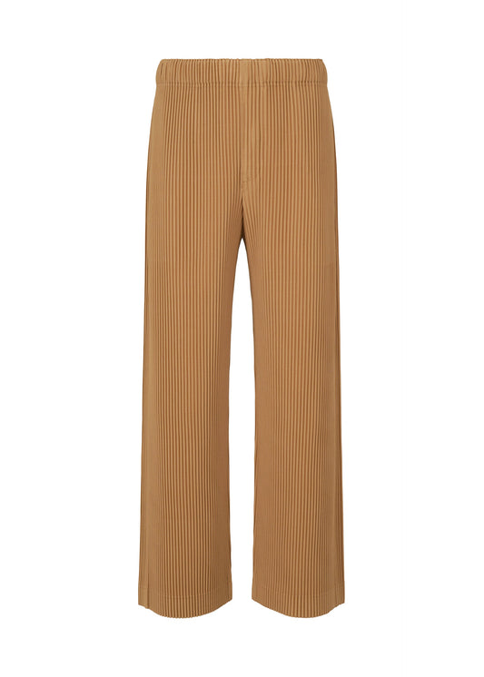 A product shot of the HOMME PLISSÉ ISSEY MIYAKE MONTHLY COLORS OCTOBER trousers in paesina brown (45).