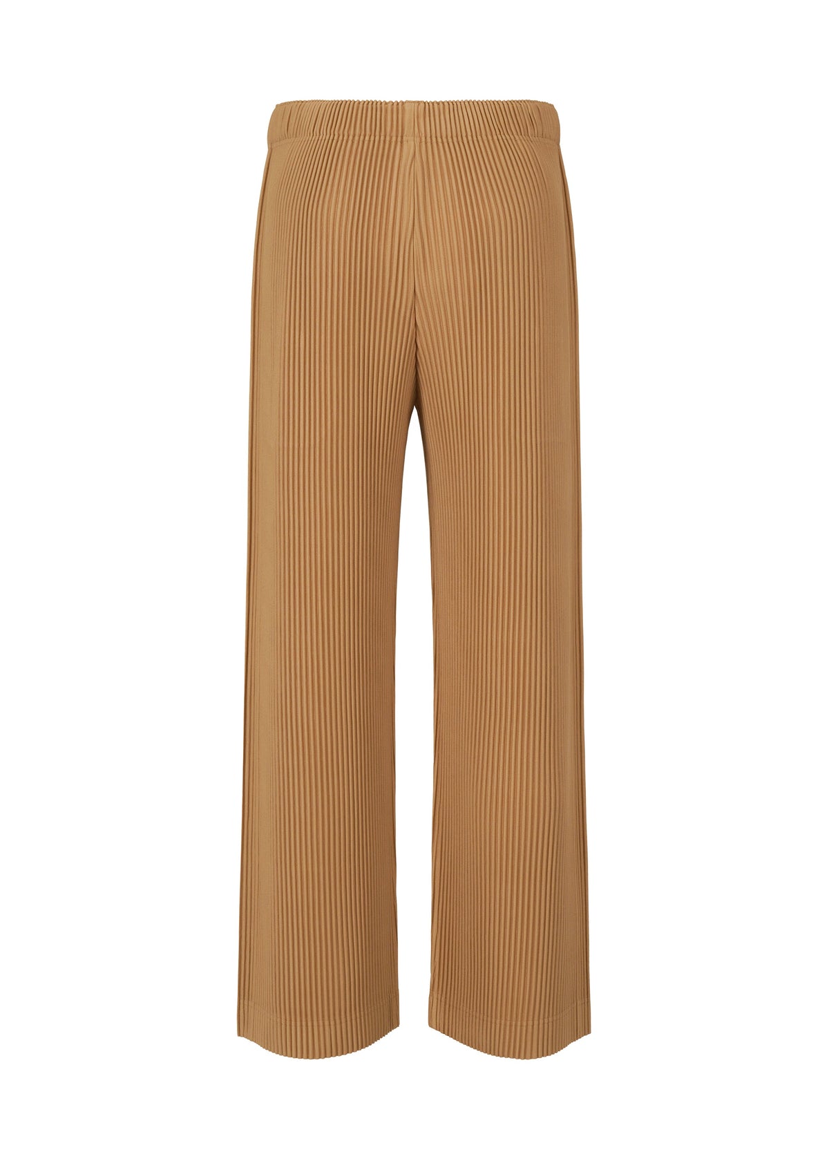 A detail shot of the HOMME PLISSÉ ISSEY MIYAKE MONTHLY COLORS OCTOBER trousers.