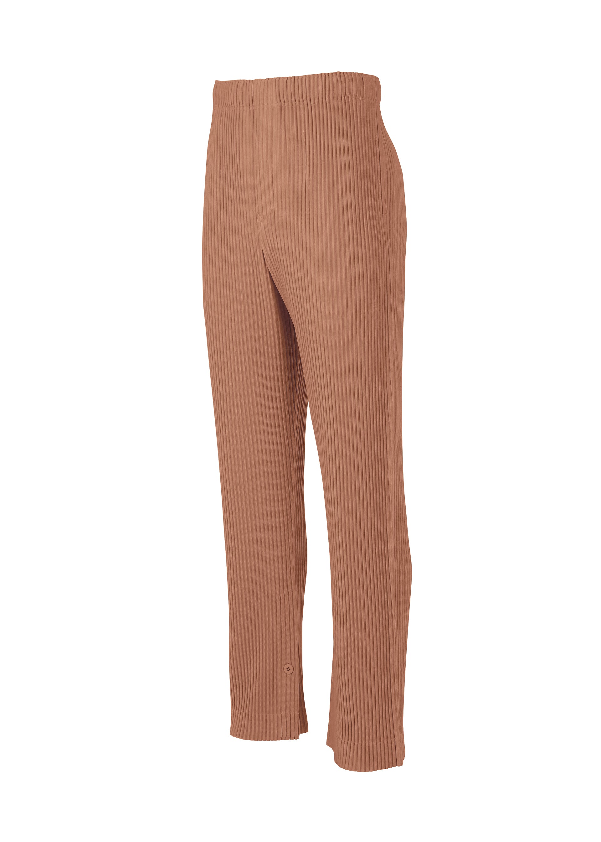 A detail shot of the HOMME PLISSÉ ISSEY MIYAKE PLEATS BOTTOMS 1 trousers.