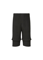 A product shot of the HOMME PLISSÉ ISSEY MIYAKE PLEATS BOTTOMS 2 clothing in black (15).