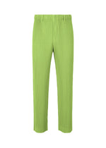 A product shot of the HOMME PLISSÉ ISSEY MIYAKE TAILORED PLEATS 1 trousers in quartz green (60).