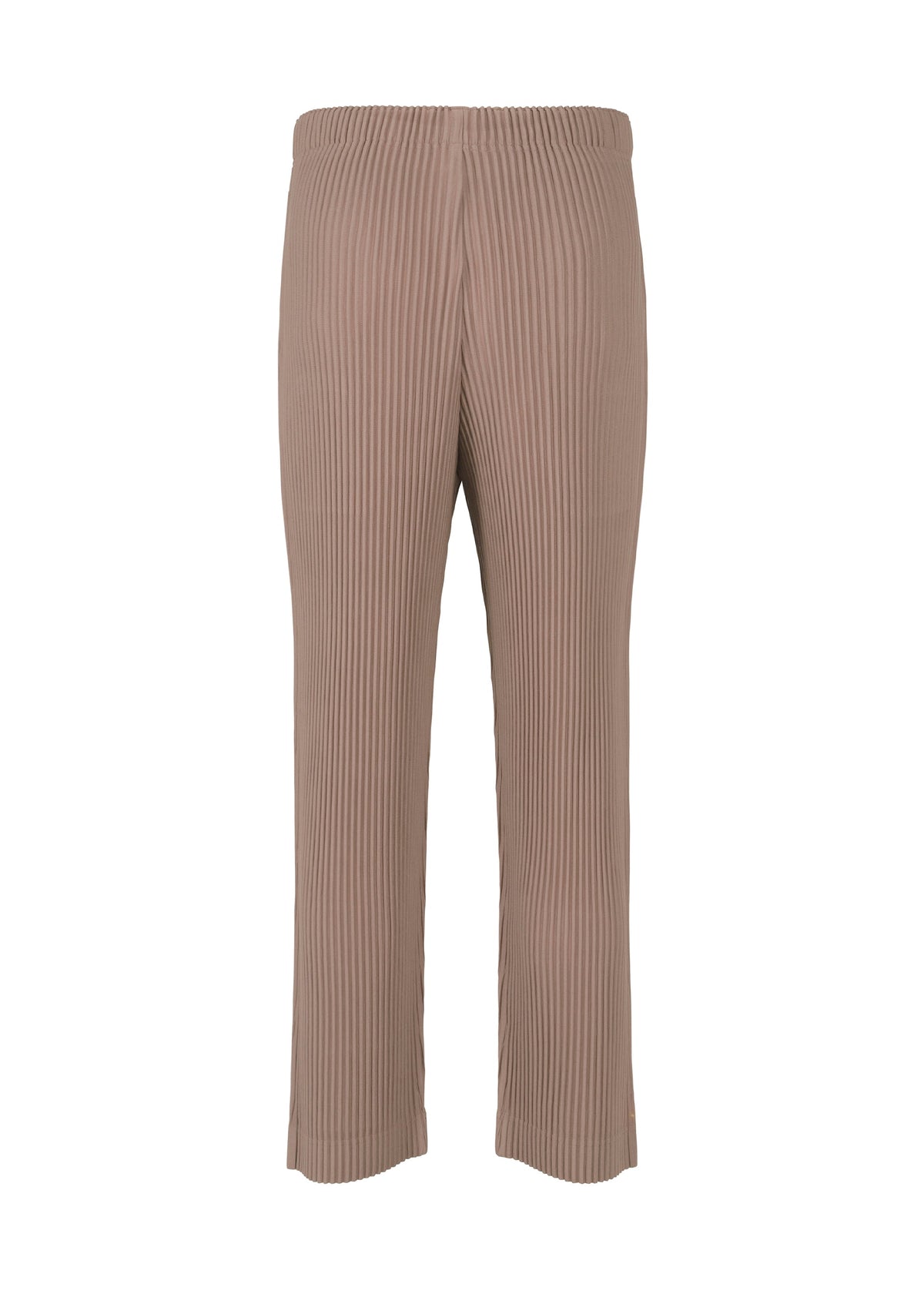A detail shot of the HOMME PLISSÉ ISSEY MIYAKE COLOR PLEATS trousers.