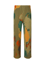 A product shot of the HOMME PLISSÉ ISSEY MIYAKE PAINTED STONE clothing in green (62).