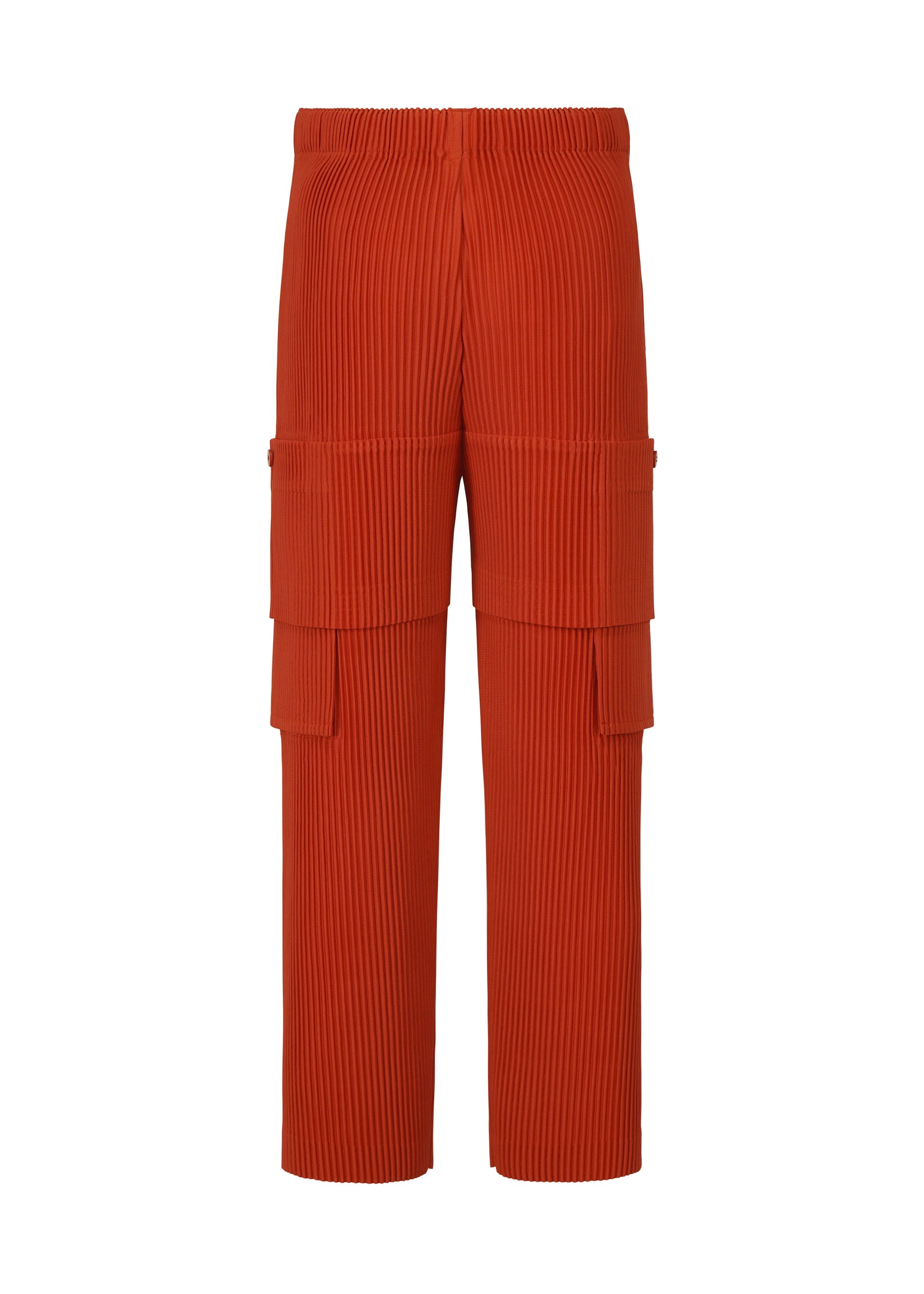 A detail shot of the HOMME PLISSÉ ISSEY MIYAKE MULTI POCKET trousers.