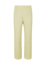 A product shot of the HOMME PLISSÉ ISSEY MIYAKE WICKERWORK MESH trousers in ivory (41).