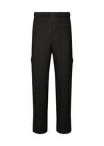 A product shot of the HOMME PLISSÉ ISSEY MIYAKE QUARRY trousers in black (15).