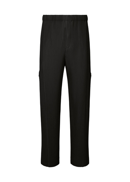 A product shot of the HOMME PLISSÉ ISSEY MIYAKE QUARRY trousers in black (15).