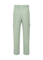 A detail shot of the HOMME PLISSÉ ISSEY MIYAKE QUARRY trousers.