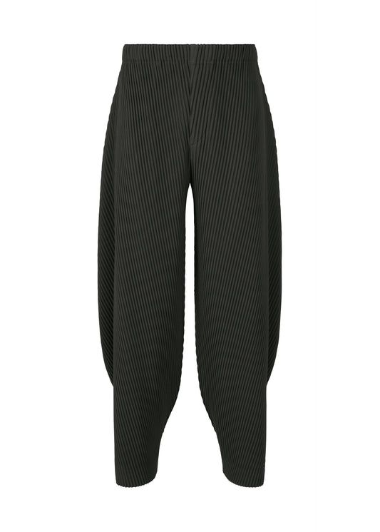 A product shot of the HOMME PLISSÉ ISSEY MIYAKE ANGULAR STONE trousers in coke grey (13).