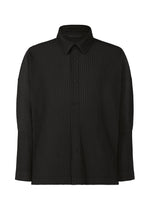 A product shot of the HOMME PLISSÉ ISSEY MIYAKE MONTHLY COLORS OCTOBER shirt in black (15).