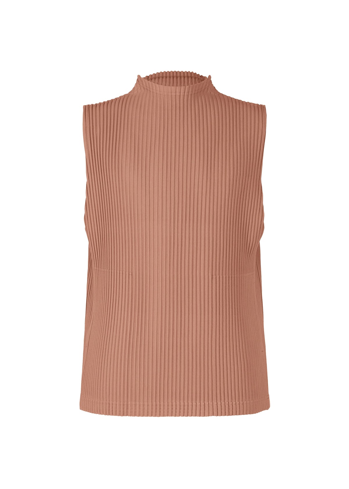 A product shot of the HOMME PLISSÉ ISSEY MIYAKE MONTHLY COLORS JULY top in vanadinite red.