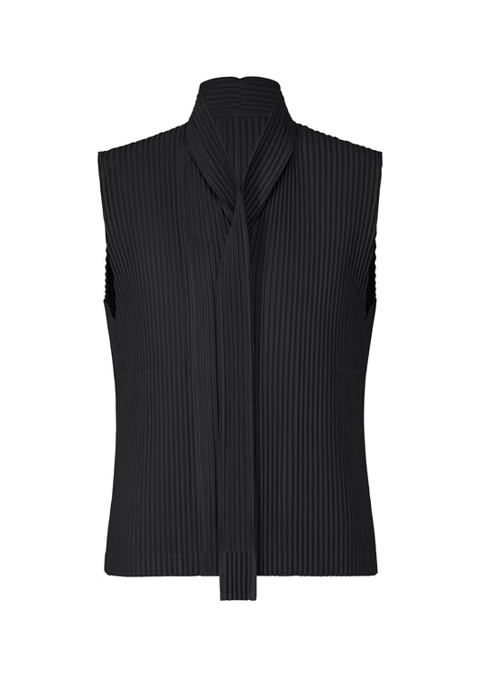 A product shot of the HOMME PLISSÉ ISSEY MIYAKE MONTHLY COLORS SEPTEMBER top in black (15).