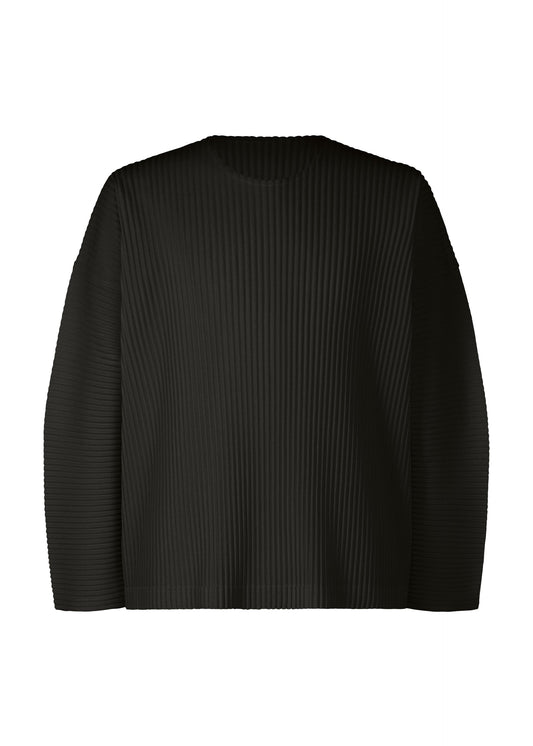 A product shot of the HOMME PLISSÉ ISSEY MIYAKE MONTHLY COLORS SEPTEMBER top in black (15).