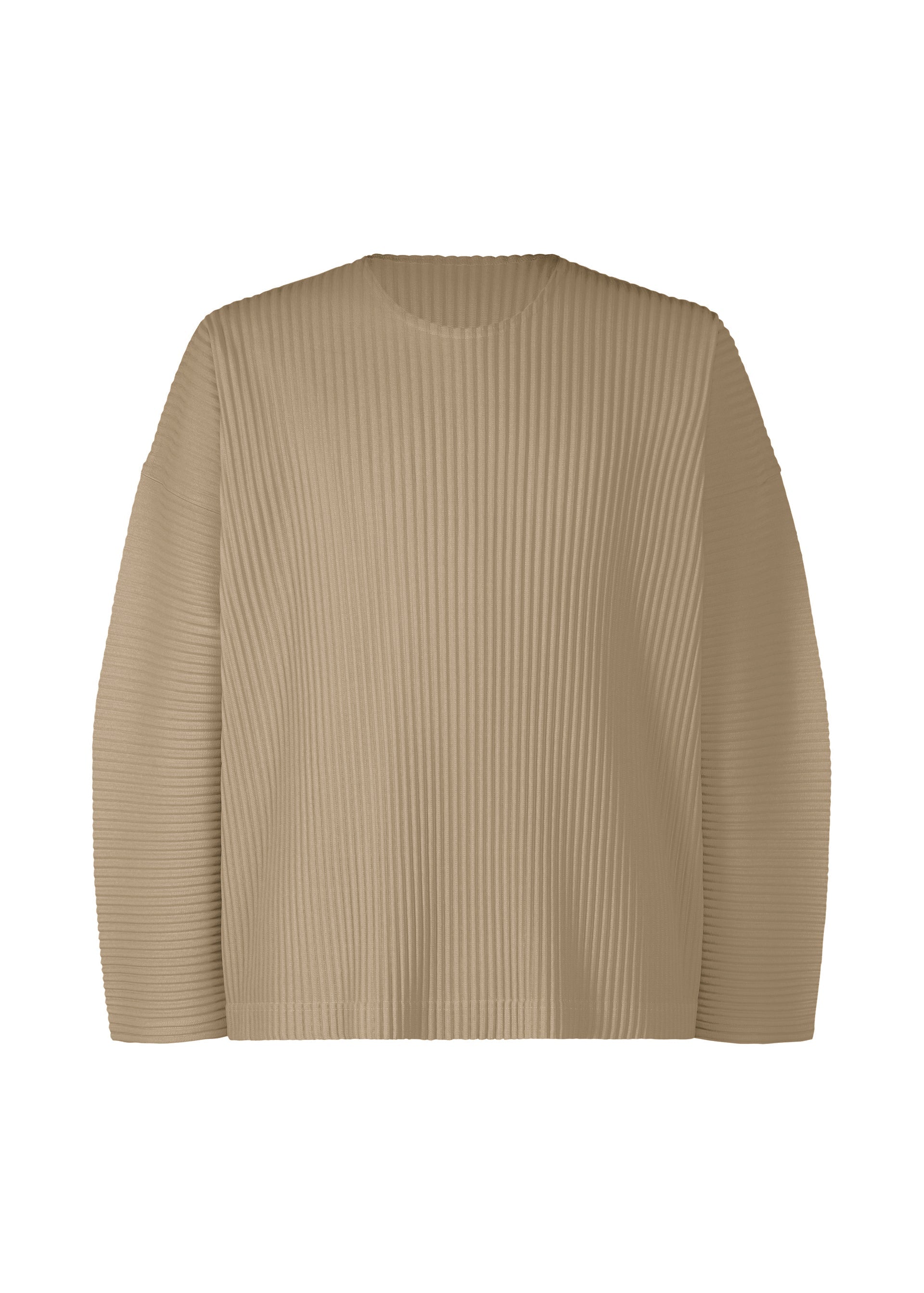 A product shot of the HOMME PLISSÉ ISSEY MIYAKE MONTHLY COLORS SEPTEMBER top in riverside grey (16).