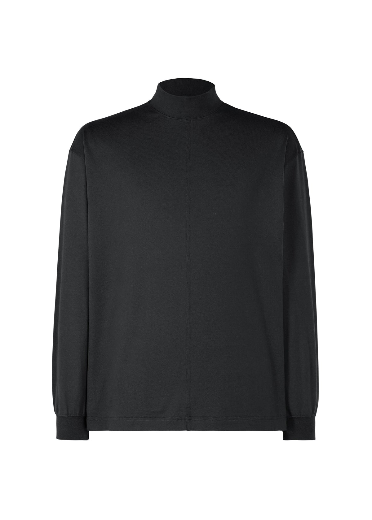 A product shot of the HOMME PLISSÉ ISSEY MIYAKE Black Turtleneck Top top in black (15).