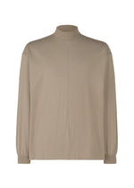 A product shot of the HOMME PLISSÉ ISSEY MIYAKE Black Turtleneck Top top in greige (19).